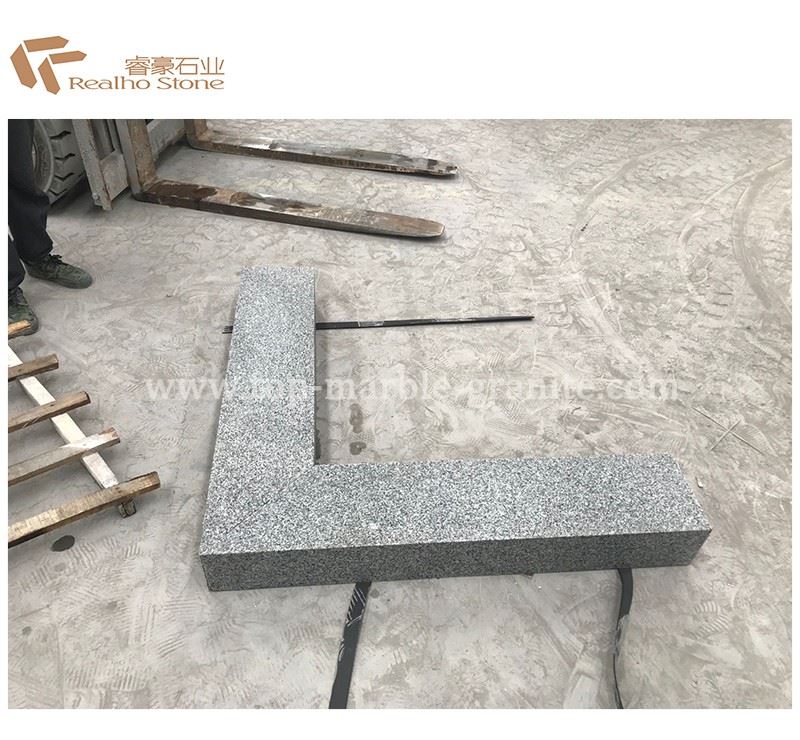 light grey granite step