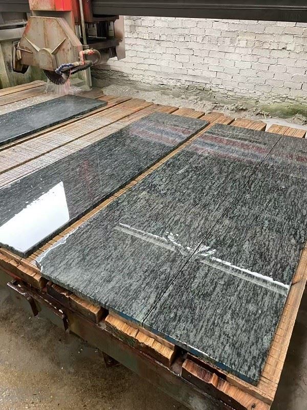 olive green granite countertop
