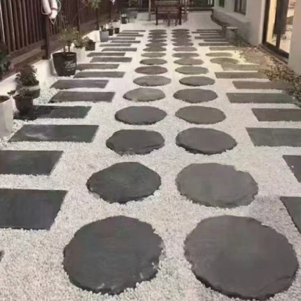 black slate stepping stones