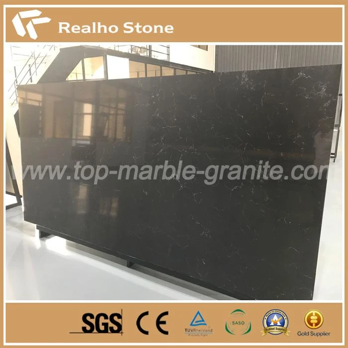 Custom Stone Chocolate Brown Quartz Slabs For Kitchen Countertops And Bathroom Tops