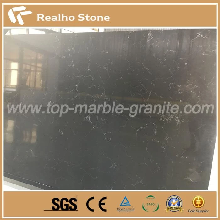 Custom Stone Chocolate Brown Quartz Slabs For Kitchen Countertops And Bathroom Tops