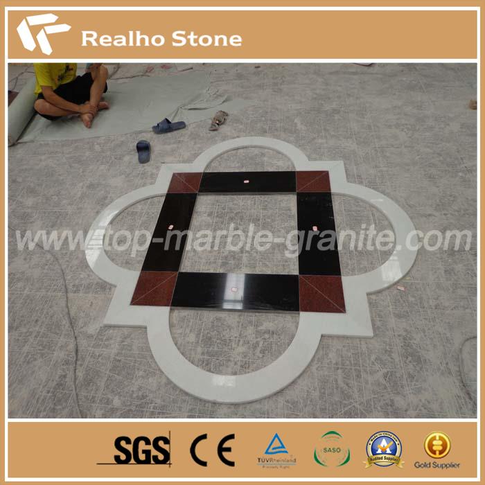 Customized Granite Waterjet Patterns Floor Tiles