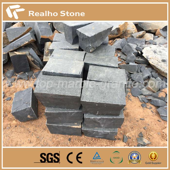 G685 Zhangpu Black Basalt Stone Block Paving Setts For Plaza Paving