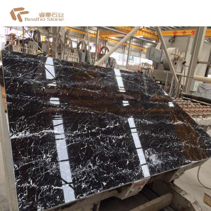 Black marble with white flakes 3