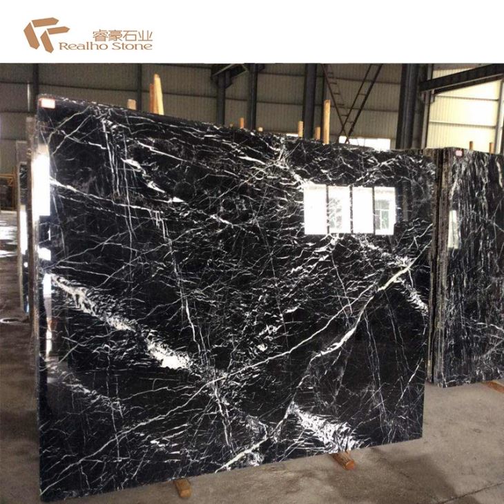 Black marble with white flakes 5