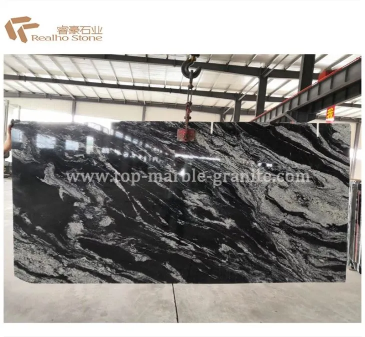 G398 Royal Ballet Cosmic Black Granite Slabs