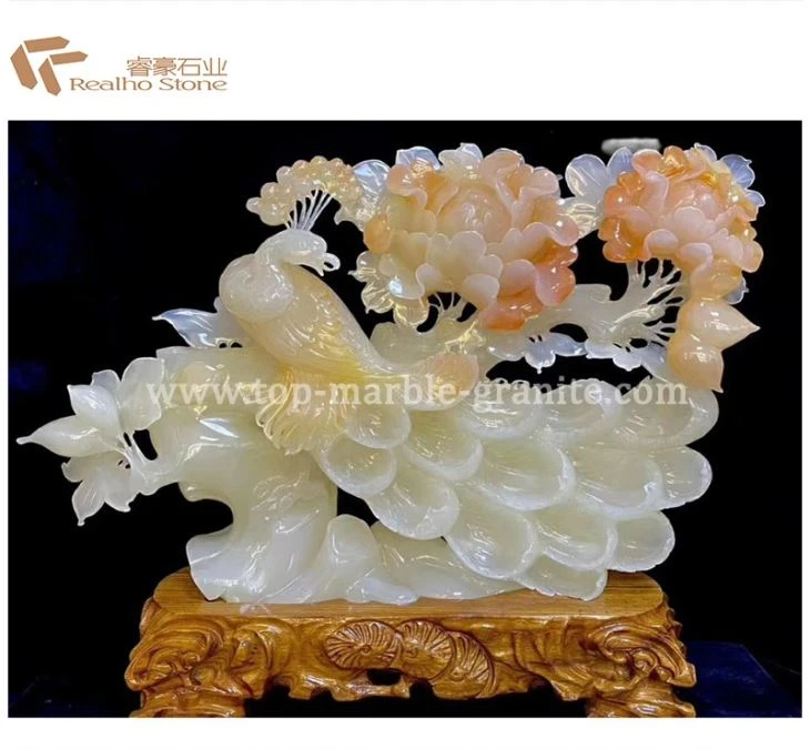 Onyx Carving with wood base