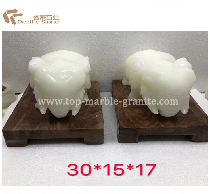 White Jade Elephant Carvings
