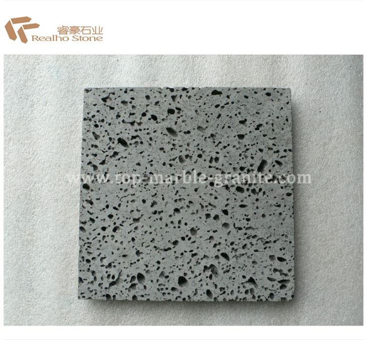 Saw Cut Hainan Black Basalt Stone Tiles