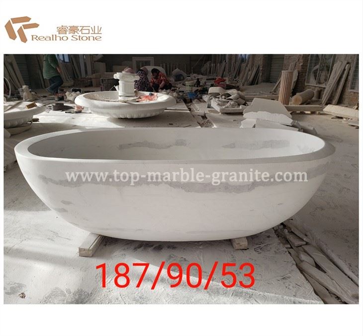 freestanding marble bathtub